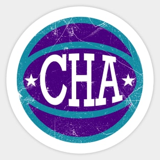 Charlotte Retro Ball - Purple Sticker